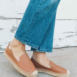 Soludos Leather Platform Espadrilles - 9.5